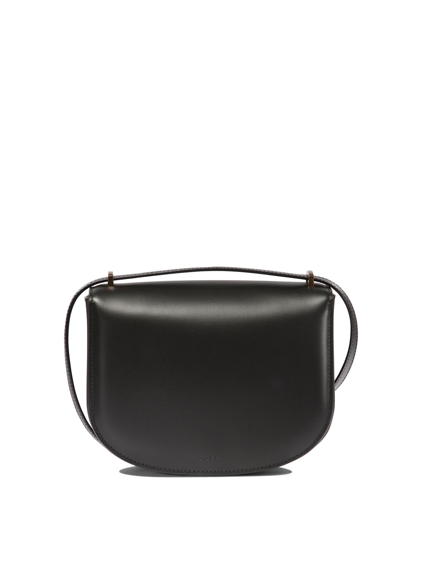 BOYY Black   Buckle Saddle shoulder bag